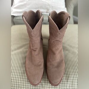 Tecovas Mens ‘The Roy’ suede zip up cowboy boot